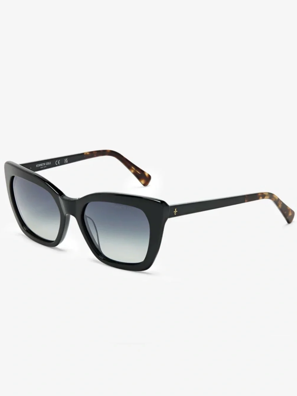 Kenneth Cole Cat Eye Acetate Sunglasses KC00056 Black Gradient Luxury